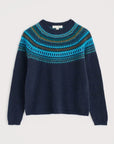 Annik Fair Isle Jumper in Modernist Cyan Multi