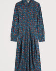 Coastline Jersey Shirt Dress in Dye Strokes Dark Lugger