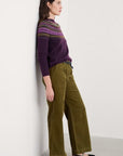 Annik Fair Isle Jumper in Modernist Grape Oak Mix