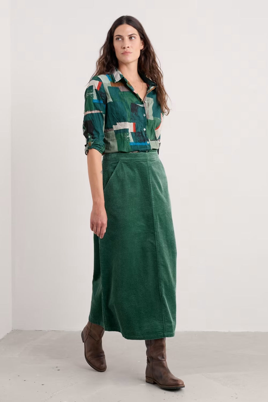 Larissa Shirt in Aerial Field Coppice