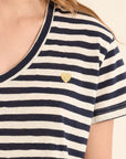V Neck Striped Tee
