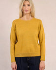 Sweater Sprinkled with Sequin in Saffron Yellow