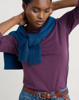 Easel Long Sleeve Top in Grape