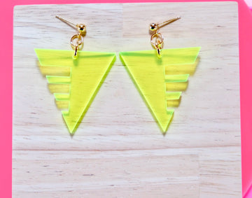 Babs Earrings in Neon Yellow