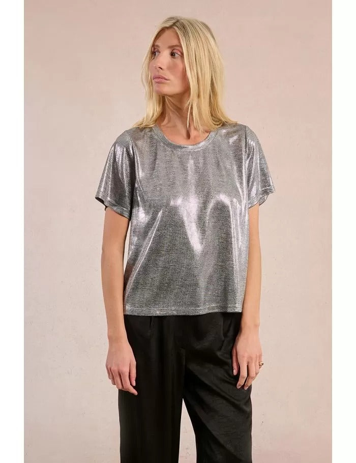 Iridescent Tee in Silver