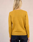 Sweater Sprinkled with Sequin in Saffron Yellow