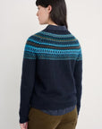 Annik Fair Isle Jumper in Modernist Cyan Multi