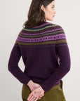 Annik Fair Isle Jumper in Modernist Grape Oak Mix