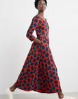 Emily Dress in Inky Anemone Tomato
