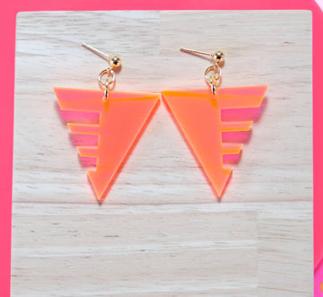 Babs Earrings in Neon Pink