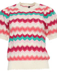 Mavis Short Sleeve Jumper in Pink