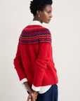 Gurnard's Head Fair Isle Jumper in Windward Carmine Multi