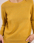 Sweater Sprinkled with Sequin in Saffron Yellow