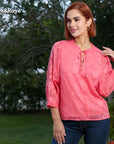 Primrose Top in Coral