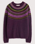 Annik Fair Isle Jumper in Modernist Grape Oak Mix