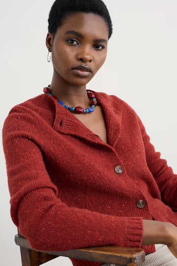 Dawson Pick Cardigan in Red Sail