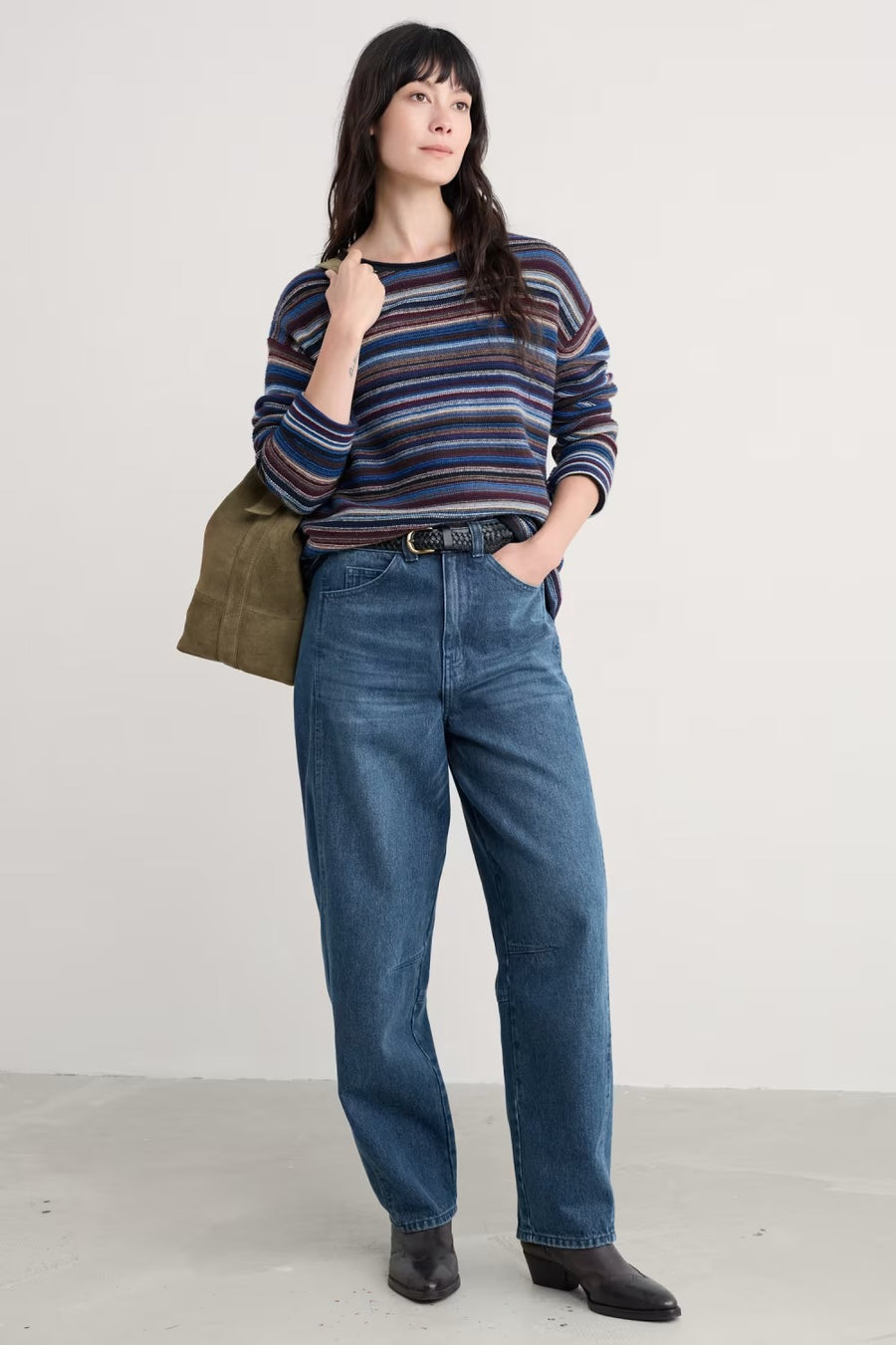 Fruity Jumper in Ripple Marks Jetty Multi