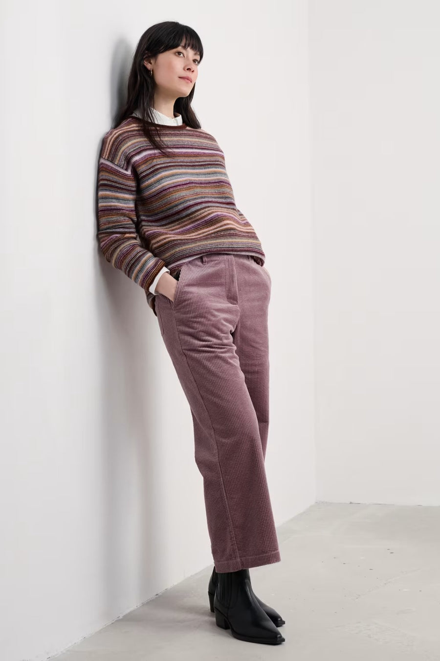 Fruity Jumper II in Ripple Marks Cocoa Multi