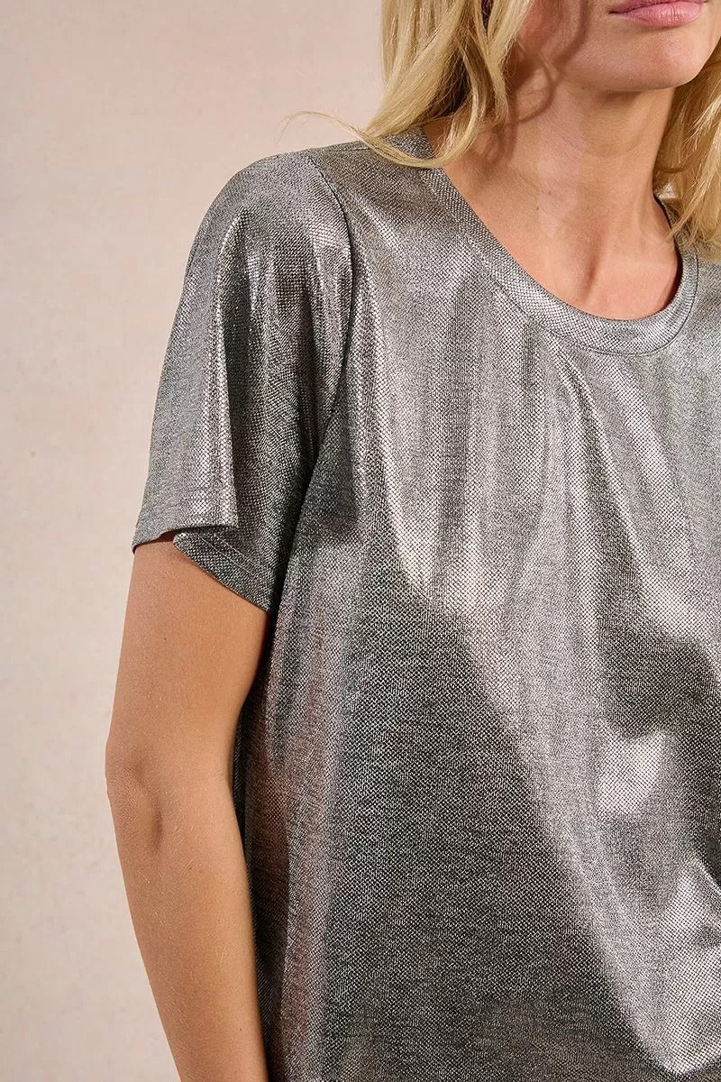 Iridescent Tee in Silver
