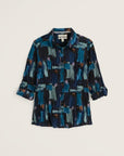 Larissa Shirt in Paint Texture Maritime