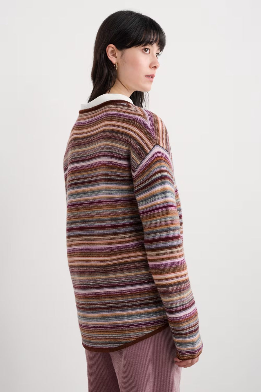 Fruity Jumper II in Ripple Marks Cocoa Multi
