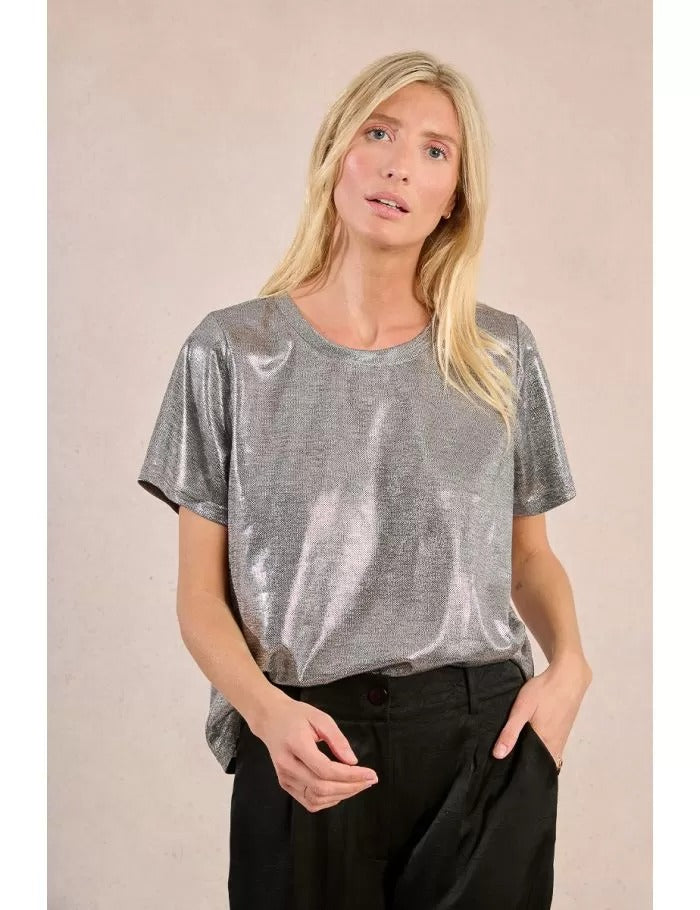 Iridescent Tee in Silver