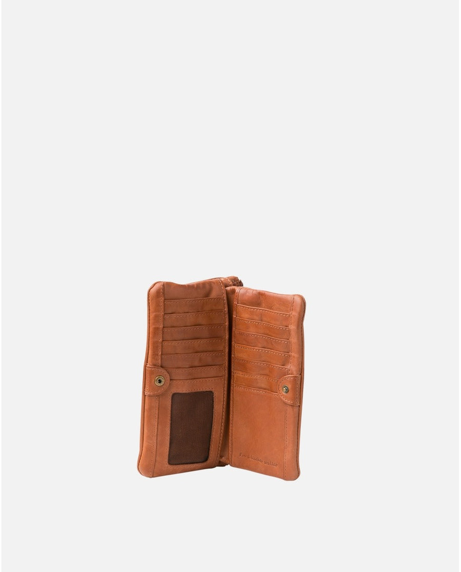 Leather wallet BIBA Boston BT34 in Tan