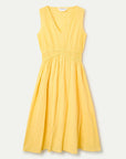 Cotton Midi Dress in Yellow