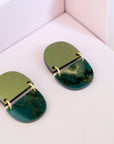 Cyndi Lauper in Gold and Marbled Teal