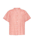 Lumma Shirt in Fiery Red Tulip Pattern