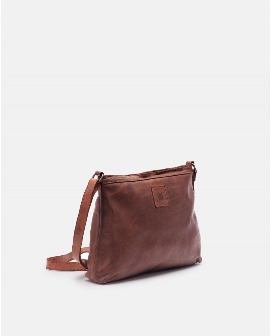 Leather Cross Bag Boston in Tan