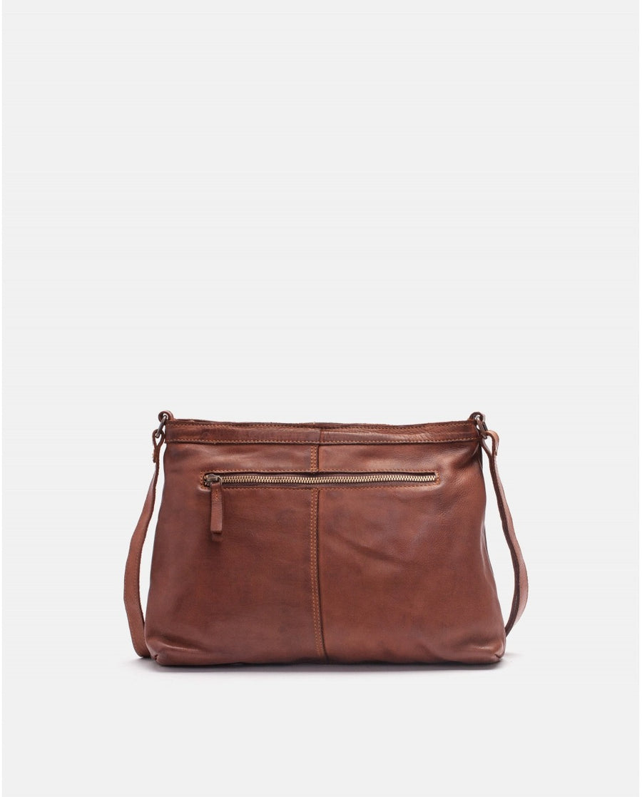 Leather Cross Bag Boston in Tan