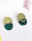 Cyndi Lauper in Gold and Marbled Teal