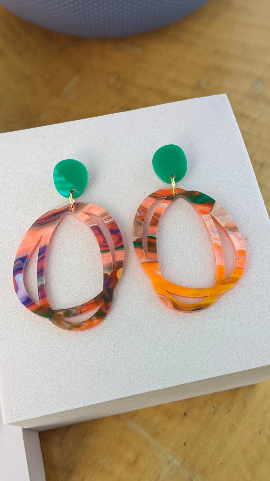 CMAT in Green and Orange Marble