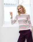 Relax & Renew Kimberley Long Sleeve Tee in Berry