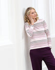 Relax & Renew Kimberley Long Sleeve Tee in Berry