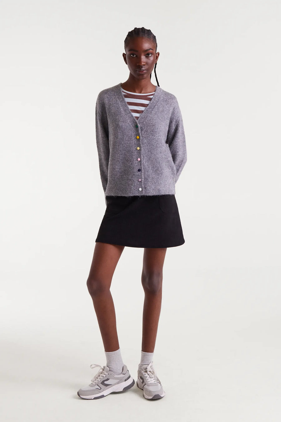 Grey Knit Cardigan