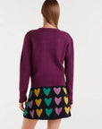 Burgundy Knit Cardigan