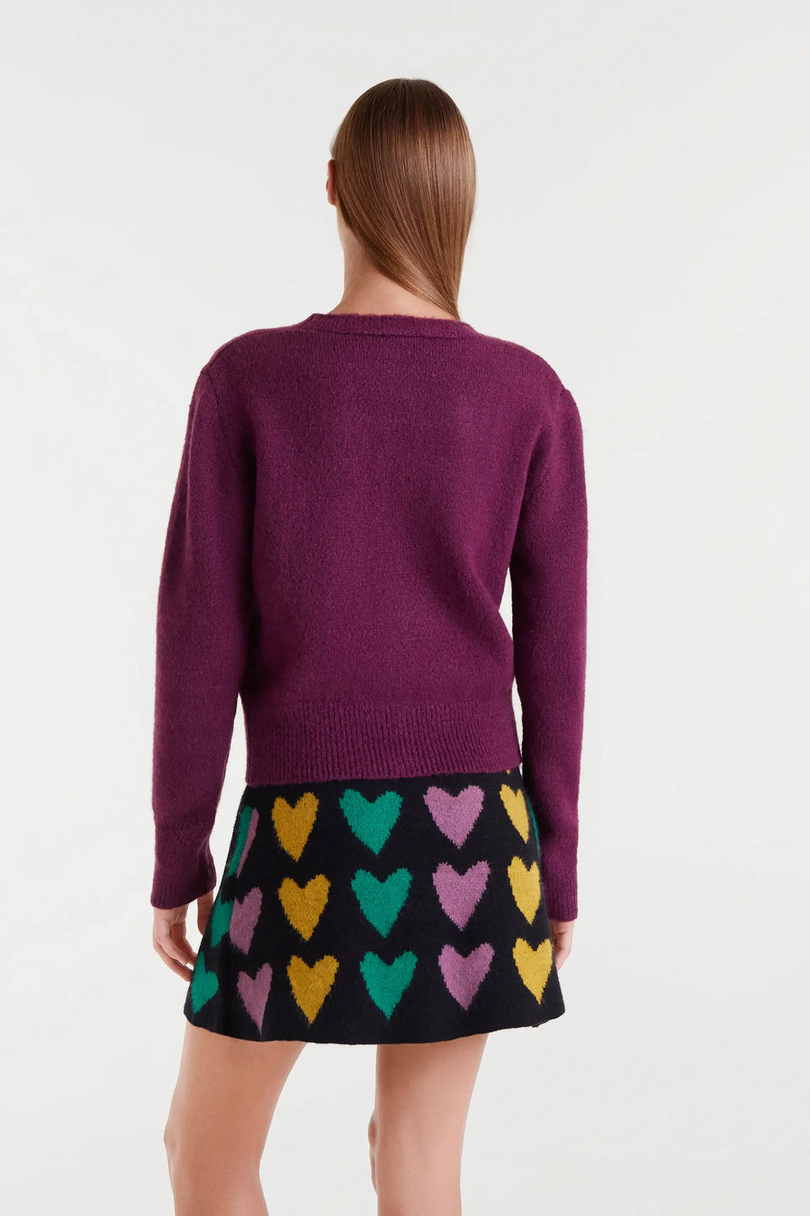 Burgundy Knit Cardigan