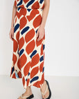 Graphic Print Midi Skirt