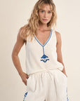 Embroidered Tank Top