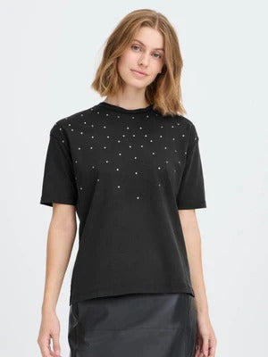 Peonie T Shirt in Black