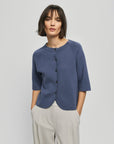 Aubree East 2/4 Cardigan in Indigo