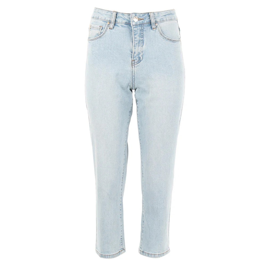 Cassidy Mom Jean in Ice Blue
