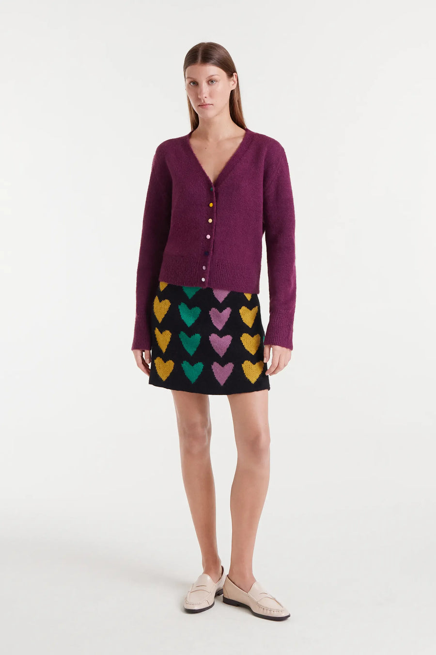 Burgundy Knit Cardigan