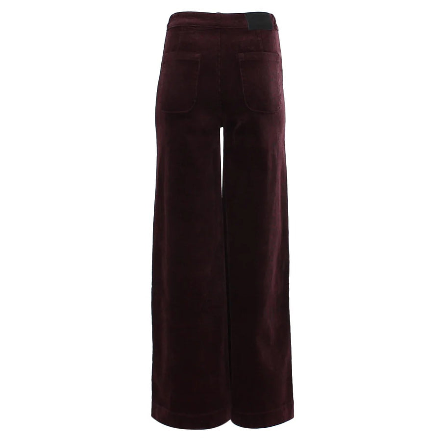 Jacinda Wide Leg Cord in Plum