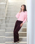 Jacinda Wide Leg Cord in Plum