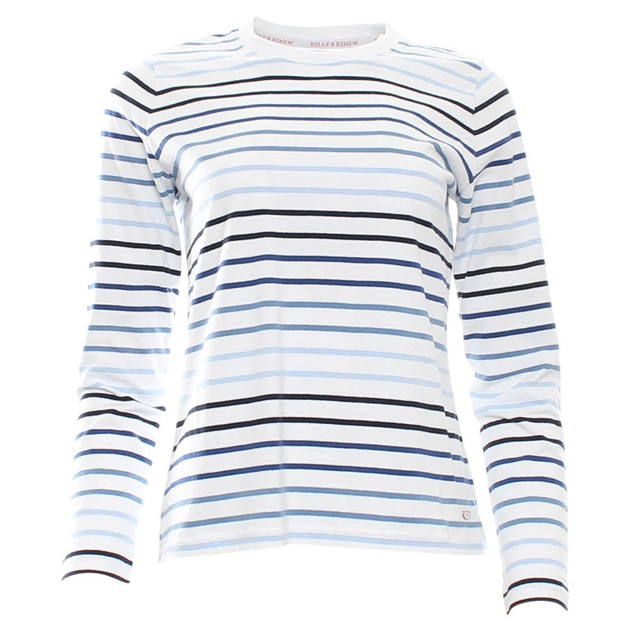 Relax & Renew Kimberley Long Sleeve Tee Blue