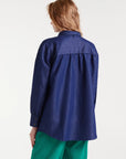 Blue Chambray Bow Tie Shirt