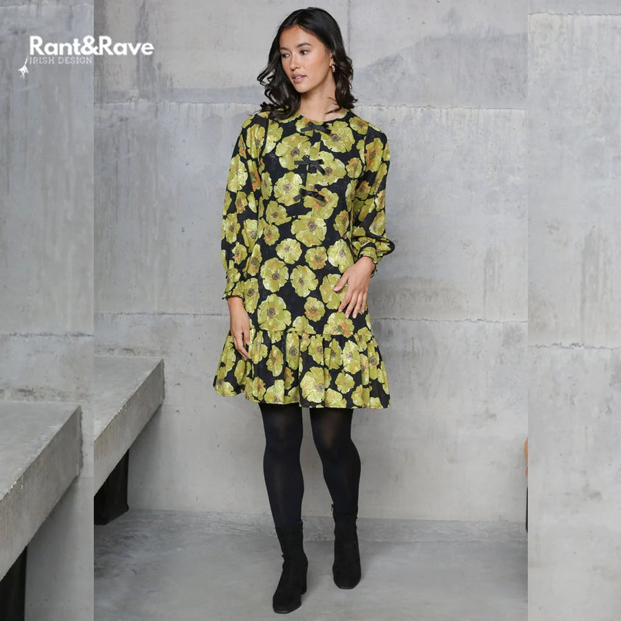 Daina Dress in Lime Green